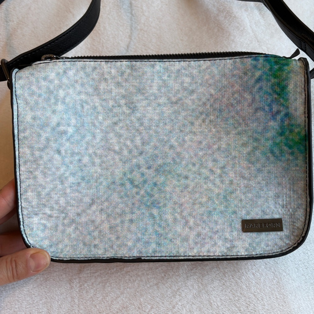Rareform UpCycle Billboard Vinyl Crossbody Bag Multi Color Abstract Eco Friendly